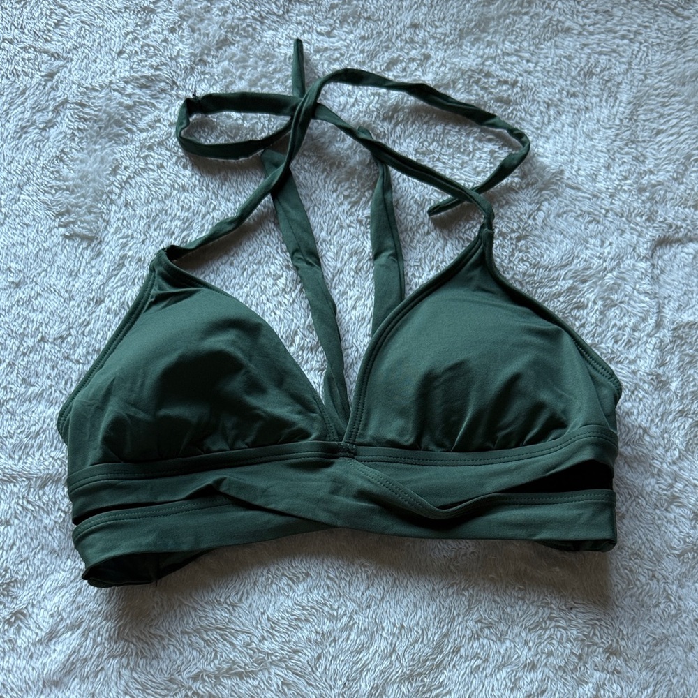 Kona Sol Dark Green Bikini Top